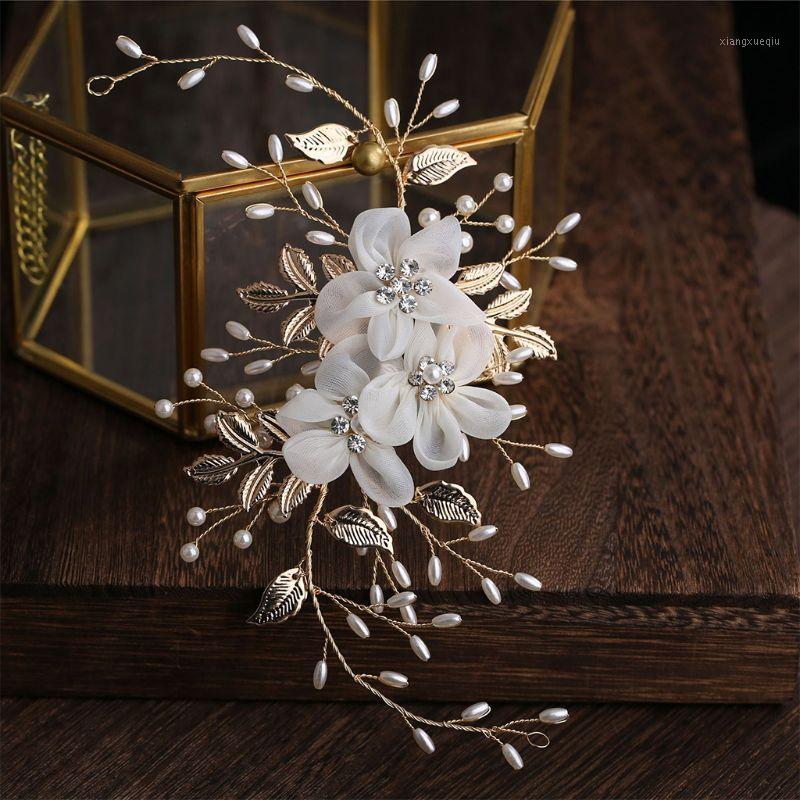 

Hair Clips & Barrettes Bridal Headdress Wedding Head Hoop Women Artificial Pearl Rhinestone Headband XX9C, Golden;silver