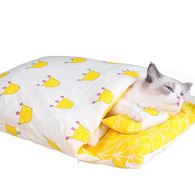 

Cats Bed Sleeping Bag Sleep Zone For Puppy Cat Bed Small Animals Sleeping Bag Indoor Pet Cat Dog Beds Soft Warm