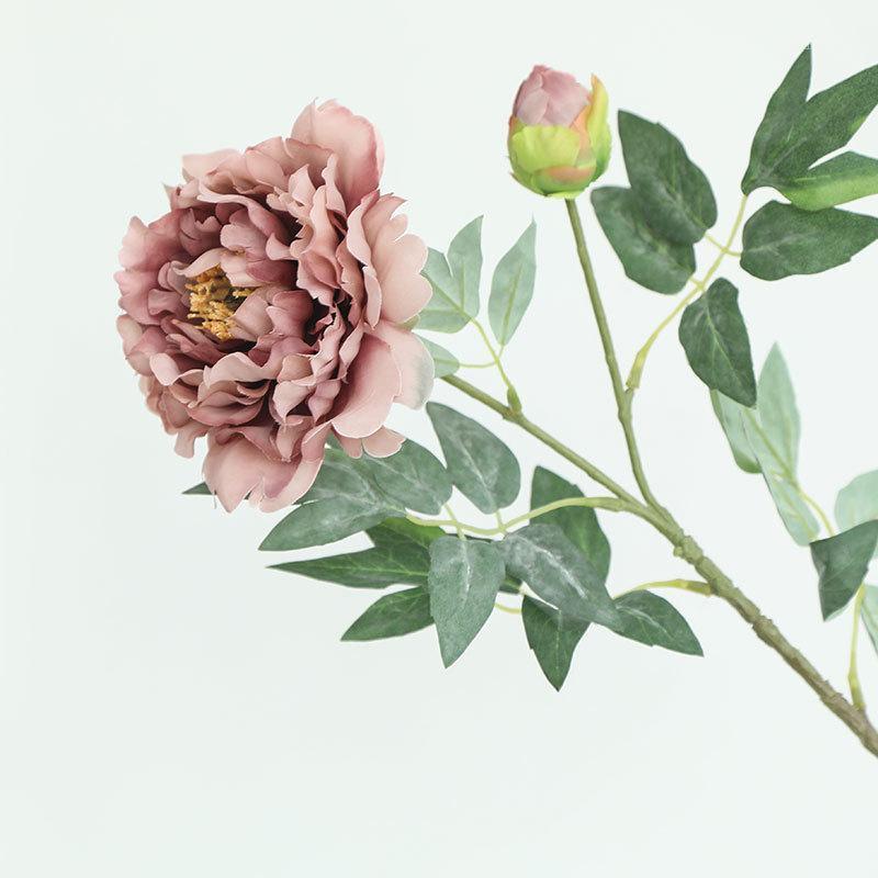 

Imitation Flowers Xiantao Peony Wedding Exhibition Home Decorative Flower Western Rose Artificial Flower1, Rosy brown