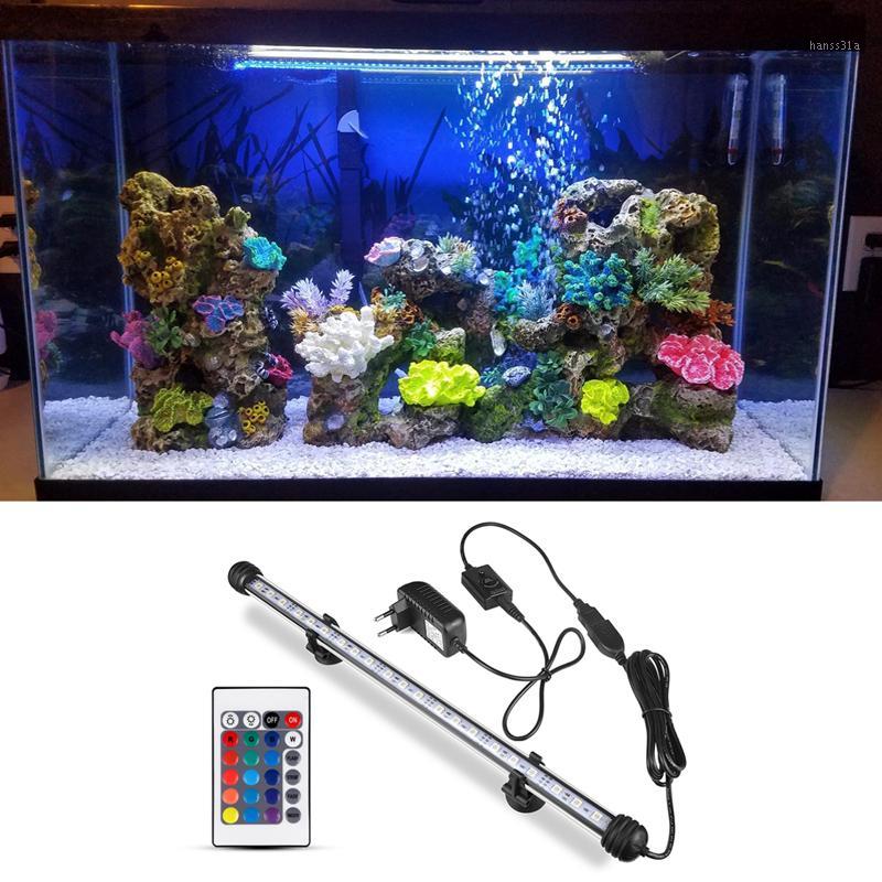 

RGB Remote Control Fish Tank Light Aquarium LED Lighting Clip-on Waterproof LED Bar Light EU Power 19cm 29cm 39cm 49cm Lamp1