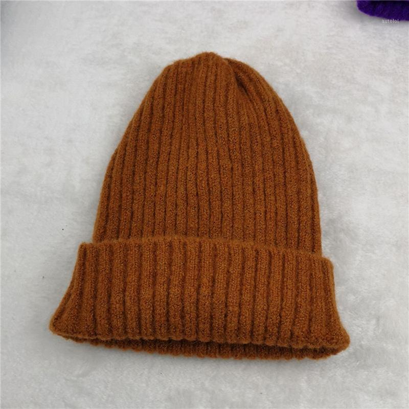 

New Winter Knitted Hats Solid Color Beanie Ladies Soft Warm Simple Women Caps Fashion All-match Beanie For Female1, Yellow