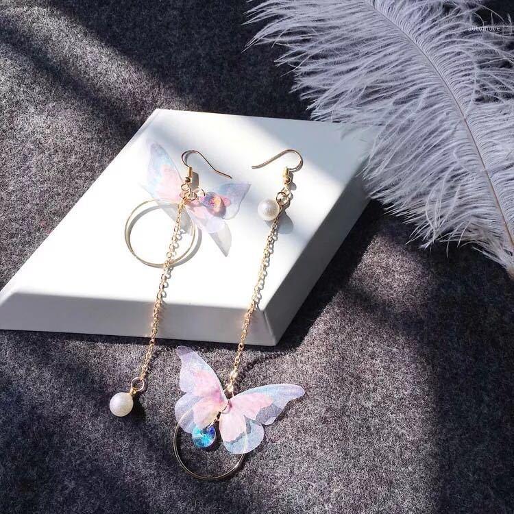 

New Asymmetric Bow Earrings Temperament Long Korean Earring Hoop Tassel Pearl Earrings for Women Charm Party Wedding Jewelry1