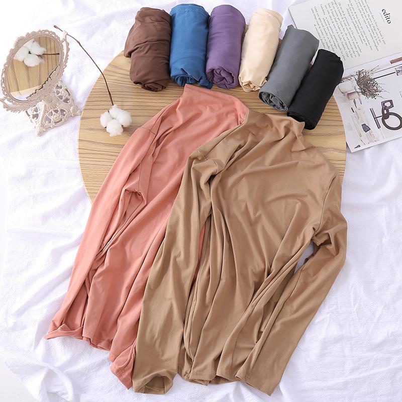 

Women's Winter Bottoming Shirt Breathable Long-sleeved Bottoming Single-layer Shirt Slim One-piece, 01