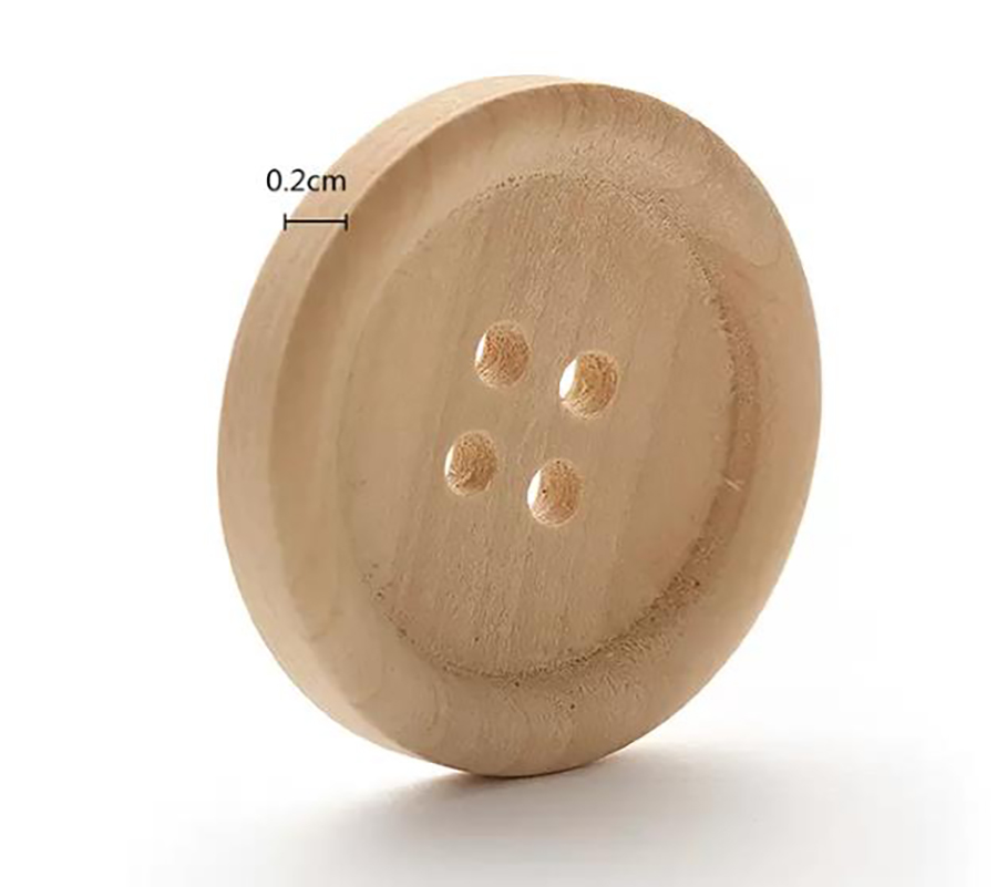 

100pcs/lot Mixed Wooden Buttons Natural Color Round 4-Holes Scrapbooking DIY Buttons Sewing Accessories Wholesale Price