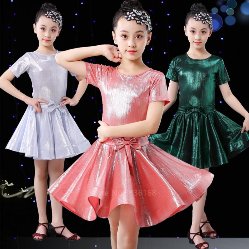 

Teenager Latin Dance Dress Ballroom Professional Dance Costume Children Tango Salsa Vestidos Baby Girl Modern Dancing Wear Stage, Color3