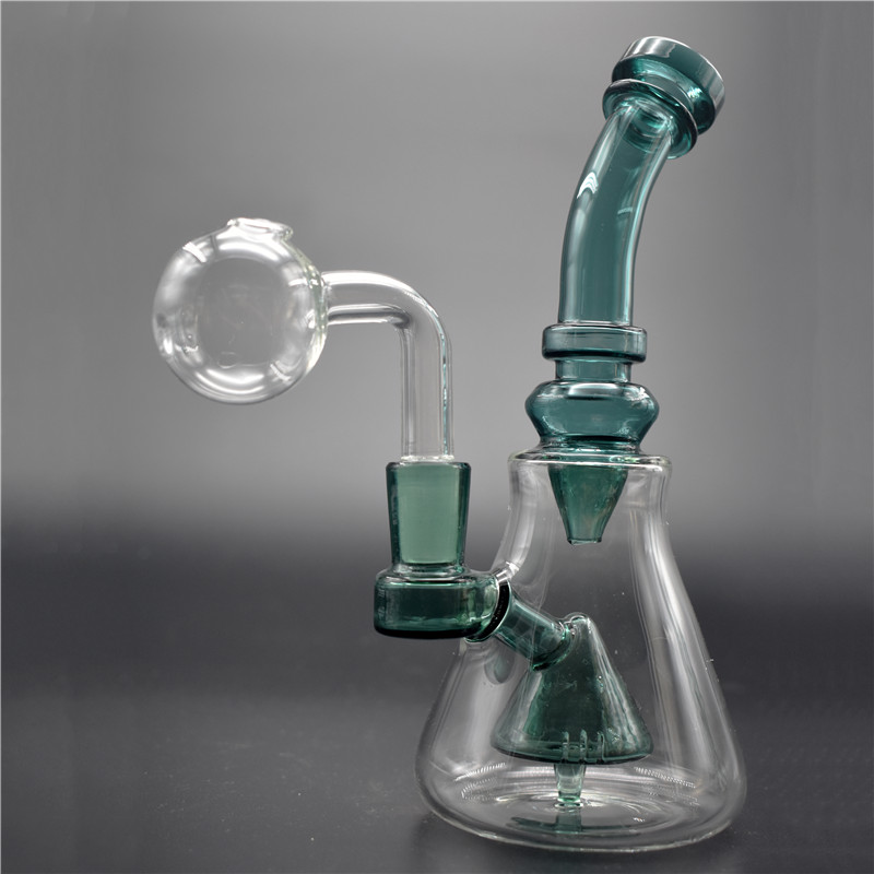 

Hitman Glass Bongs Dab Rigs Tornado Perc Recycler Oil Rig Water Pipes with 14mm joint glass oil burner pipe and banger nail
