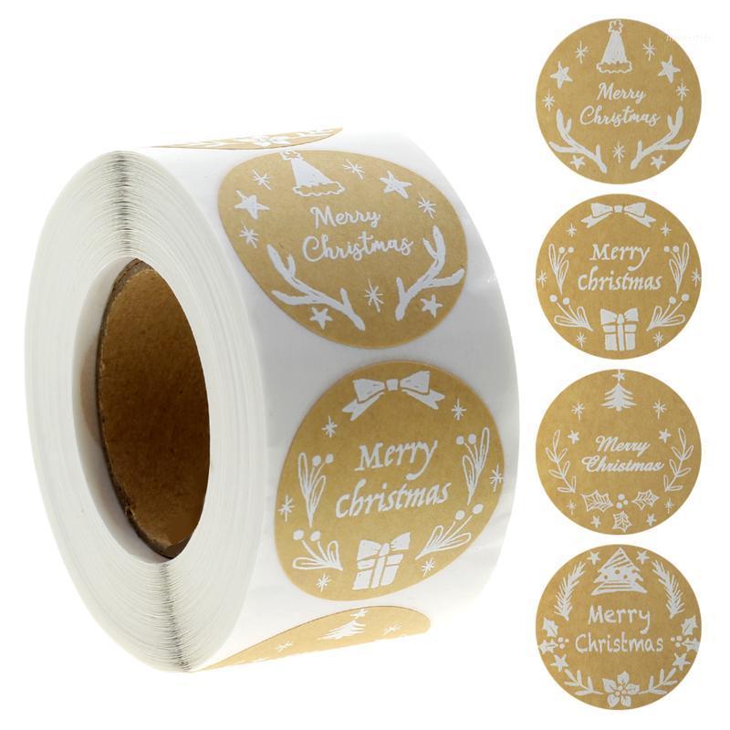 

Christmas Paper Sticker Decoration Letter Print Sealing Stickers Wall Posters for Gift Box Scrapbooking Packagin Wall Doors1