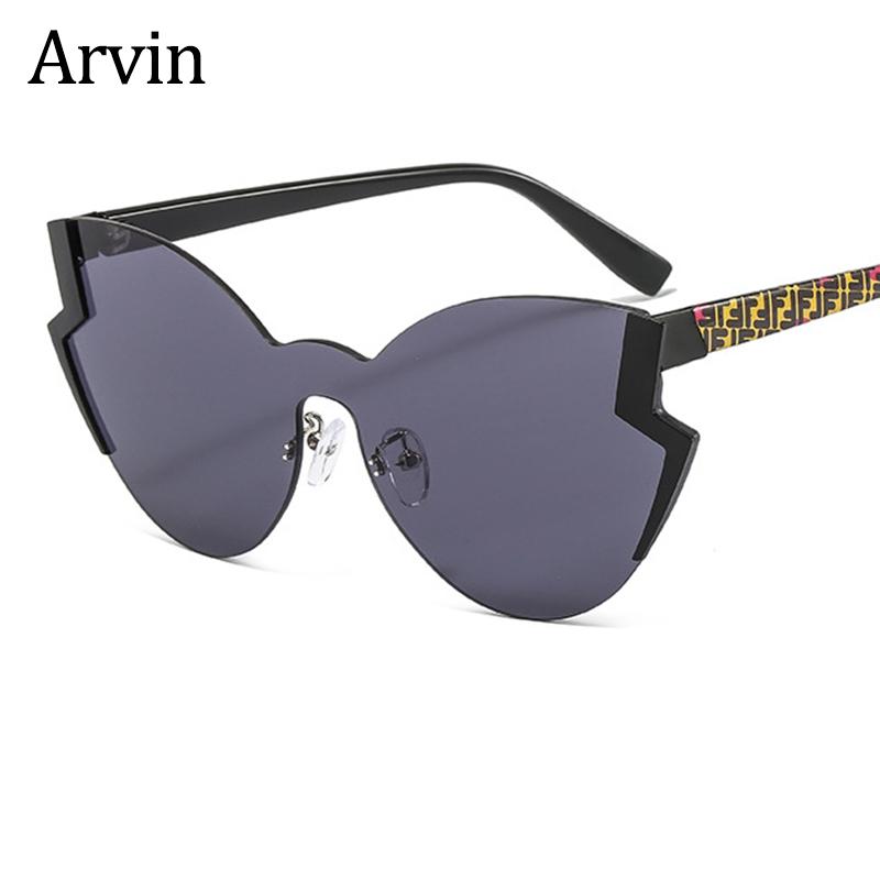 

Sunglasses Vintage Cat Eye Women Trendy Rimless Black Sun Glasses For Fashion 2021 Luxury