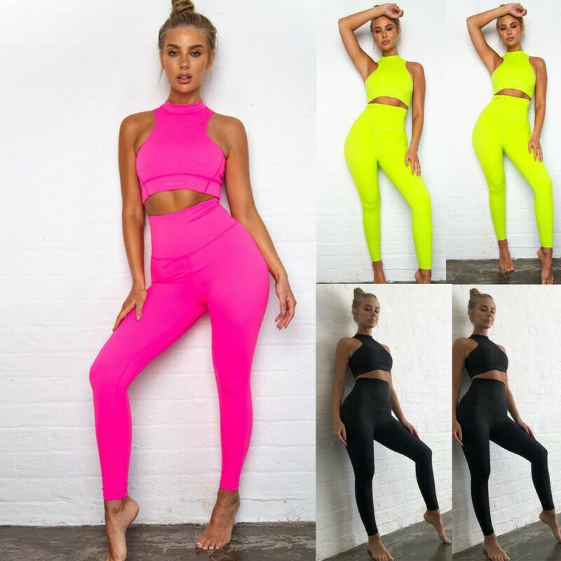

Women Seamless Yoga Set Fitness Gym Leggings Sportswear Padded Push-up Strappy Sports Bra Crop Top 2 Pcs Sports Suits Tracksuit1, 01 with pad