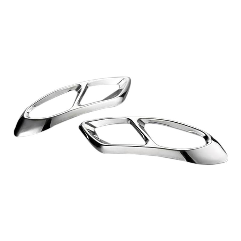 

for Mondeo/Fusion Sedan 2013-2021 Car Rear Dual Exhaust Muffler End Pipe Stickers Cover Trims Accessories Stainless Steel