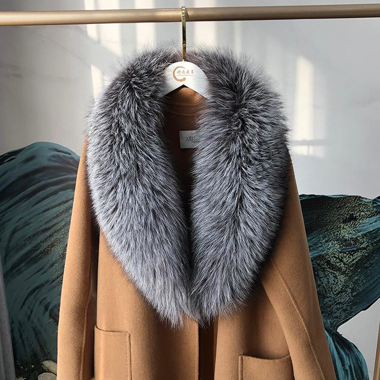 

100% Real Fur Scarves Winter Down Coat And Fur Collar
