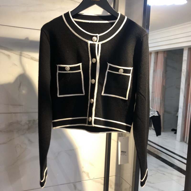 

Women Sweater Women Cardigan Elegant Knitwear Woman Designe Sweater Knitted Top Fashion Outfit Winter Clothes Casual Jacket High Quality-15, White;black