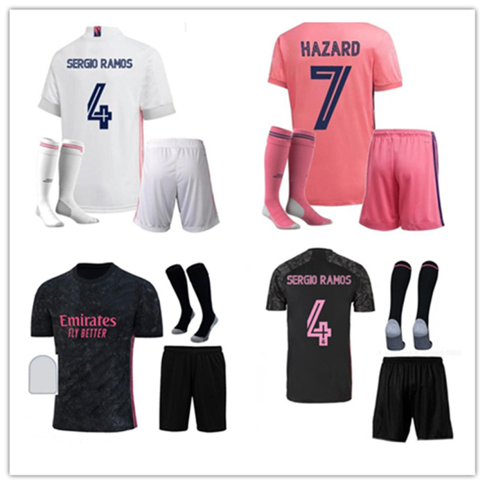 

20 21 Adult+KIDS kits Soccer Jersey 2019 2020 2021 SRERGIO RAMOS HAZARD MODRIC KROOS ASENSIO VINICIUS men Football kit uniforms size S-2XL, Kids kits 3