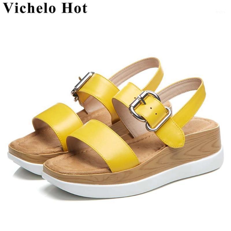 

Vichelo Hot real cow leather buckle strap med bottom square peep toe vintage gladiator shoes dating vocation daily shoes L651, Green