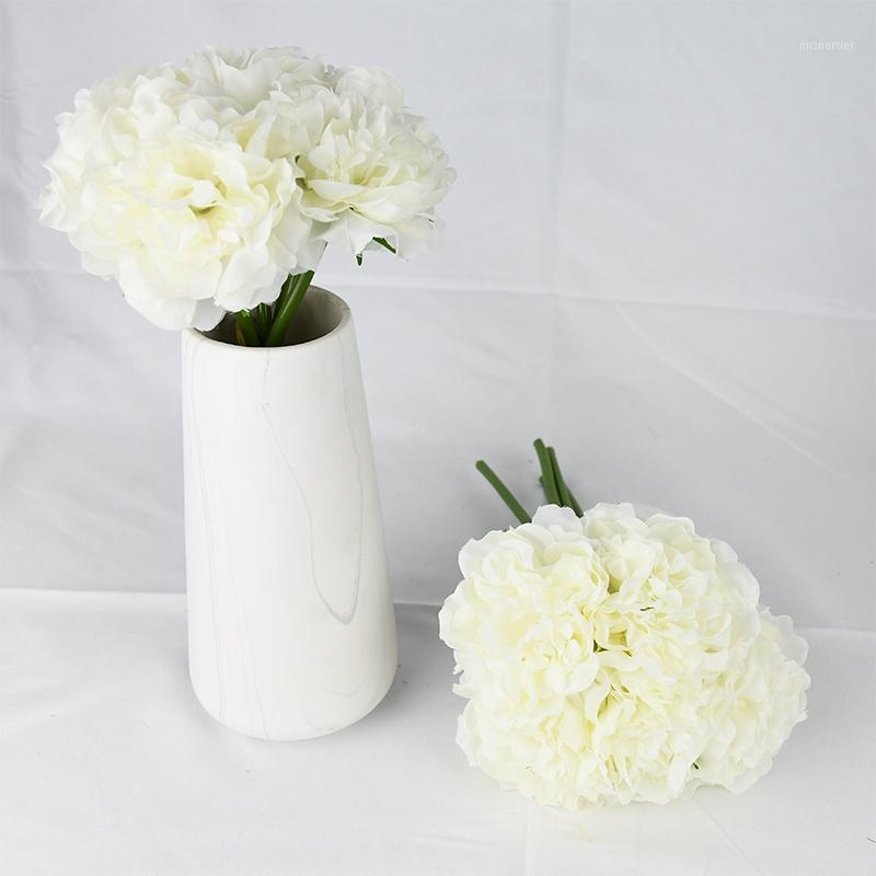 

5pcs/bouquet Artificial Peony Flower Bouquet Silk Hydrangeas Flowers For Wedding Birthday Party Deco Supplie Valentines Day Gift1, B02