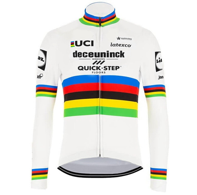 

SPRING SUMMER ONLY CYCLING JACKETS CLOTHING LONG JERSEY ROPA CICLISMO 2020 QUICK STEP TEAM WORLD CHAMPION SIZE:-4XL