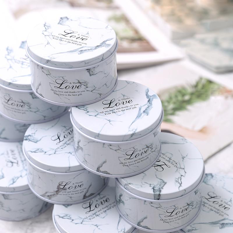 

12pcs Mini Metal Marbling Candy Tin Box Wedding Favor Gift Box Jewelry Organizer Soap Gift Storage Party Decoration