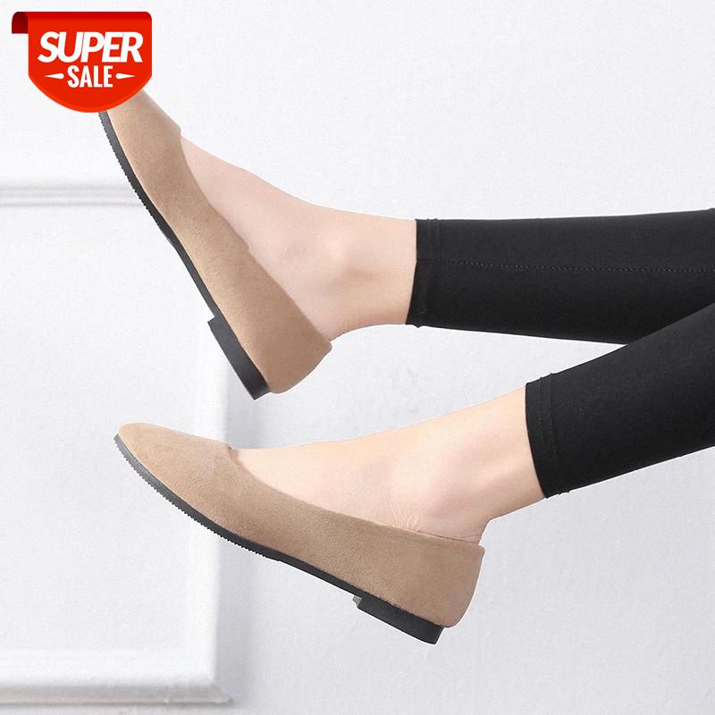 

Women Flat Shoes Trend Simple Sweet Classic Candy Colors New Autumn Summer Casual Flock Flats Boat Cute Girls Flats Office Shoes #eL09, Beige