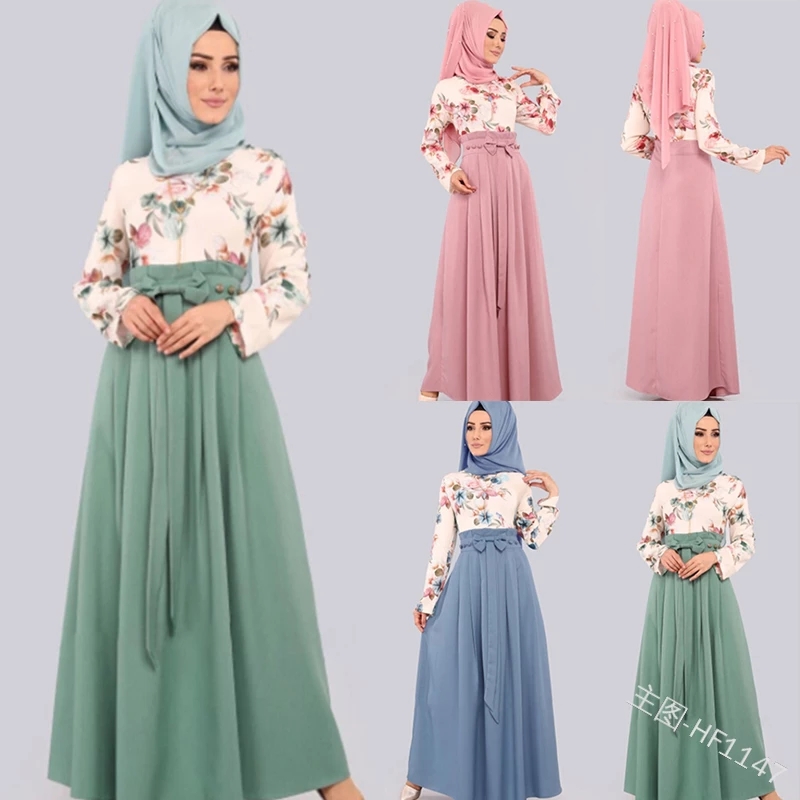 

Vestidos Long Abaya Turkey Islamic Arabic Hijab Muslim Dress Caftan Dubai Kaftan Moroccan Tesettur Elbise Robe Musulmane Longue, Black;gray