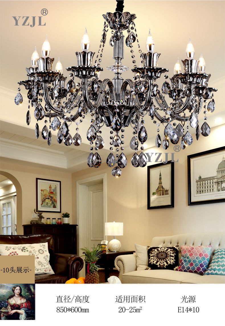 

American retro chandelier livingroom diningroom bedroom crystal lamp luxury atmospheric villa lighting pendant
