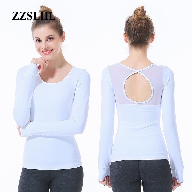

2020 new yoga top Red Running Women Sport T Shirt Long Sleeve Fitness Sportswear swimwear women camisas mujer sports bra Round, Blackyogatop