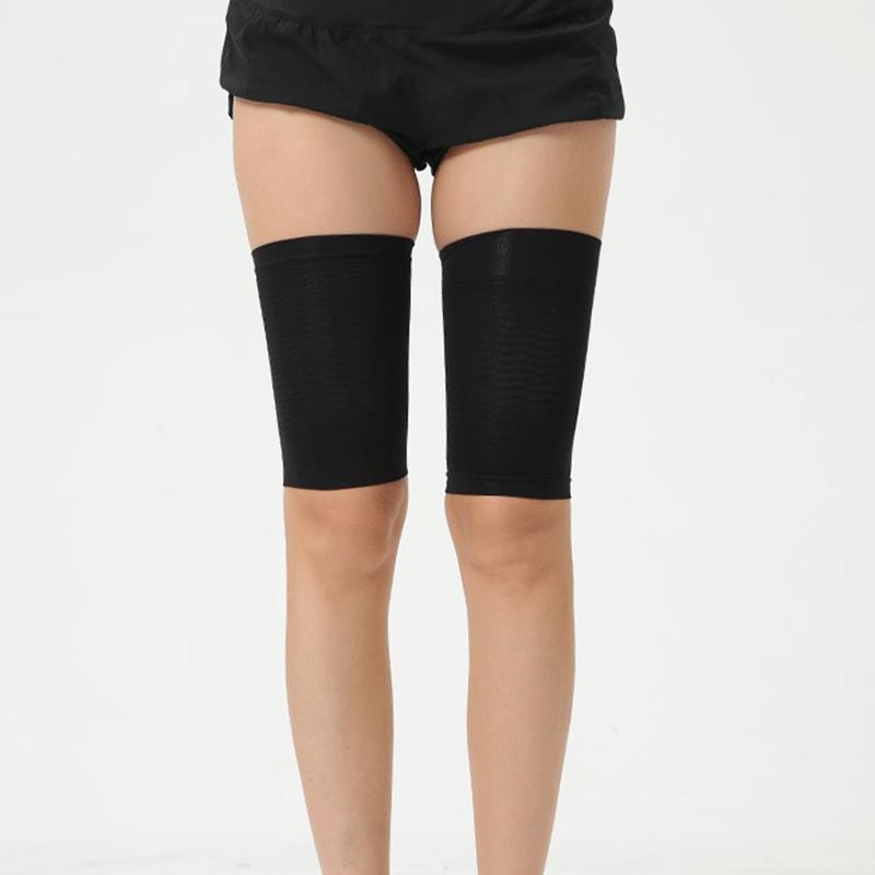 

2 Pair Thin Leg Sleeve for Women Men Relieve Varicose Veins Circulation Compression Slim Thigh Sport Legwarmers1, Black