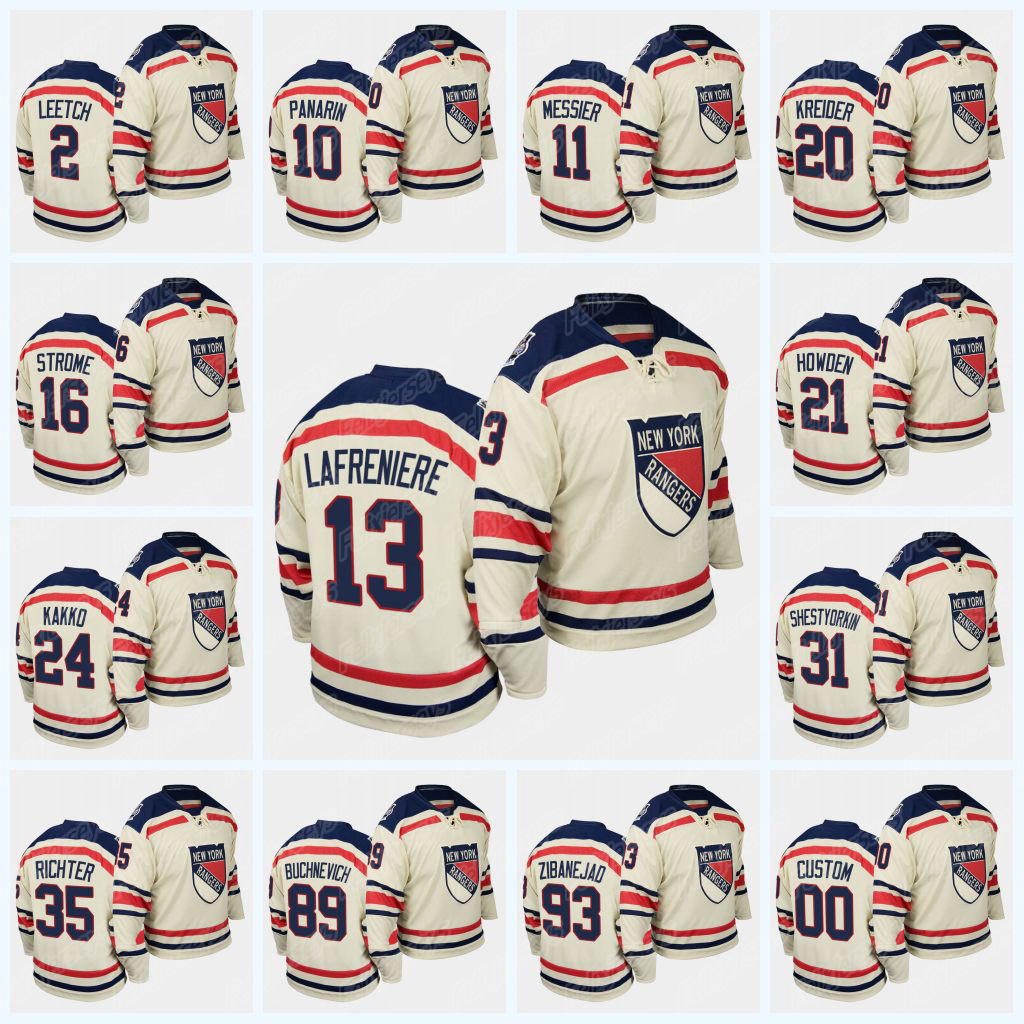

Alexis Lafreniere New York Rangers 2012 Winter Classic Replica Jersey Kaapo Kakko Artemi Panarin Chris Kreider Brett Howden Mark Messier, 20 chris kreider