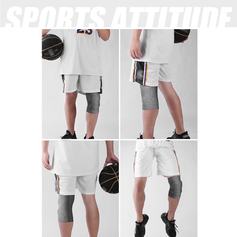 

Protective Gear Dynamic Compression Muscles Bandage Elastic Anti Slip Knee Pad Cushioned Sports Fitness Running Joint Brace1, As pic