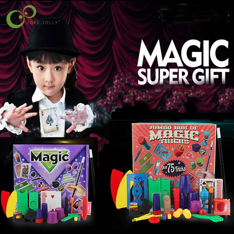 

New Funny Junior Magic Set for Kids Magic Tricks Toys for Children DVD Kit toys for children boys Magic Performing Props ZXH 1020