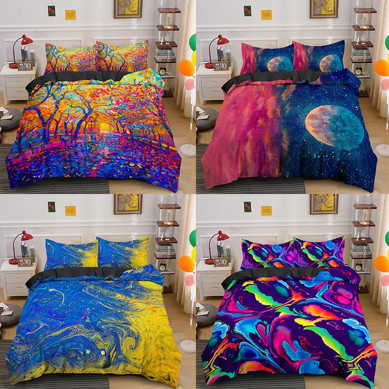 

Home Bedding Set Painting Sets /Full/Queen/King Size 2/3pcs, H1873