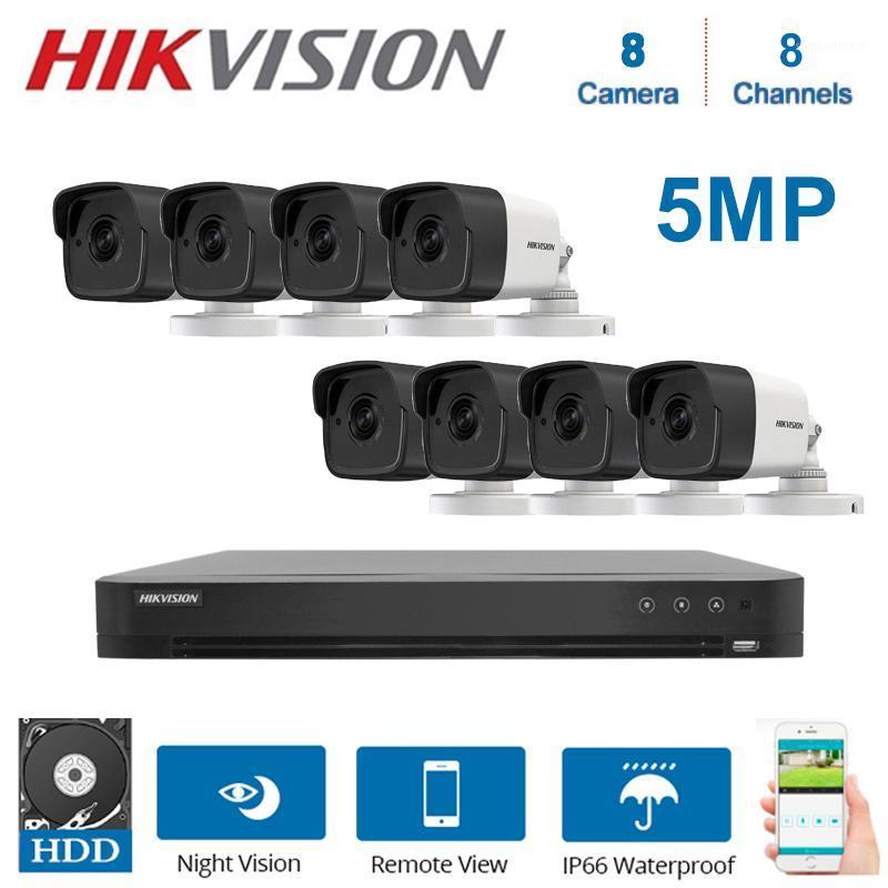 

4K network Hikvision 8CH DVR Hybrid Video Surveillance Recorder with 5MP night vision outdoor and indoor Security Camera KIT1