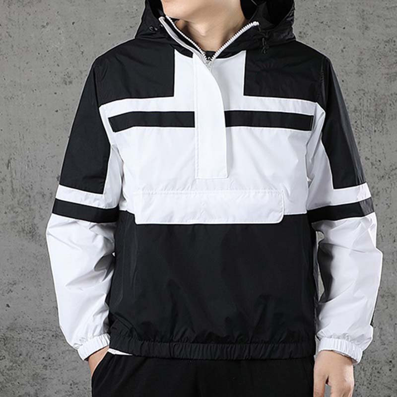 

Men Jacket Coat Designer Women Sports Sweatshirt Hoodie Long Sleeve Mens Hoodies tech fleece Tops Autumn Couple Hooded Half Zip Jacket Windbreaker Asian Size -2XL, White