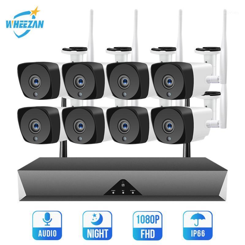 

Wheezan Wireless Security Camera System 8CH IP Camera Kit Home Surveillance 1080P NVR Wifi CCTV Outdoor P2P Audio 2MP Cam Set1