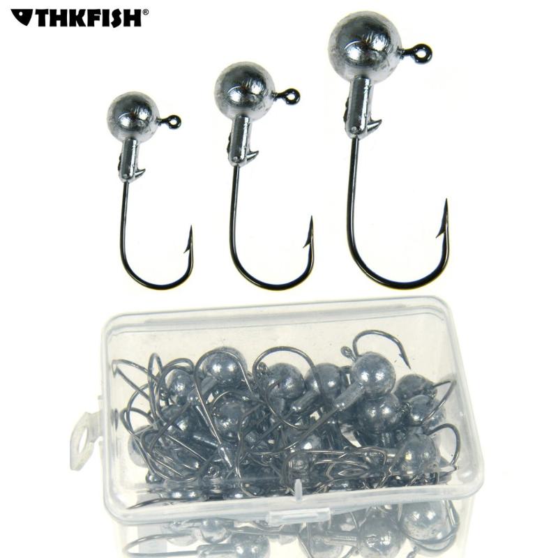 

50 Pcs/Box Jig Head Fishing Hook 5g 7g 10g Silver Buzz Lead Jigs Head Hooks For Soft Lure Bait Metal Jigging Sharp Hook Fishhook