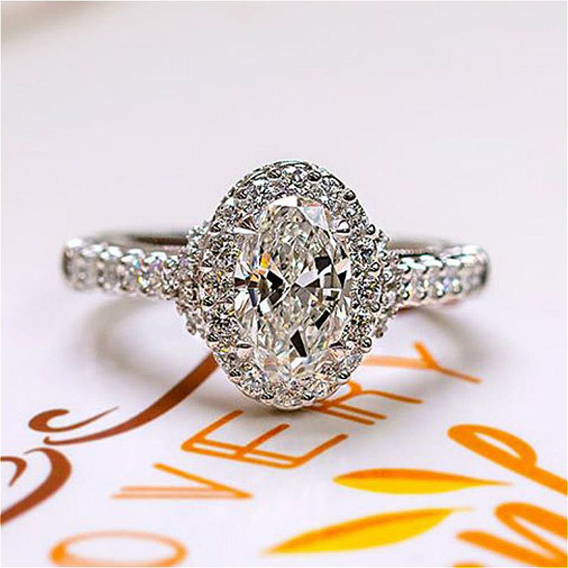 

Wedding Rings Visisap Oval Shinning Zircon Inlaid For Women Marriage Proposal Engagement Ring Wholesale Fashion Jewelry F476