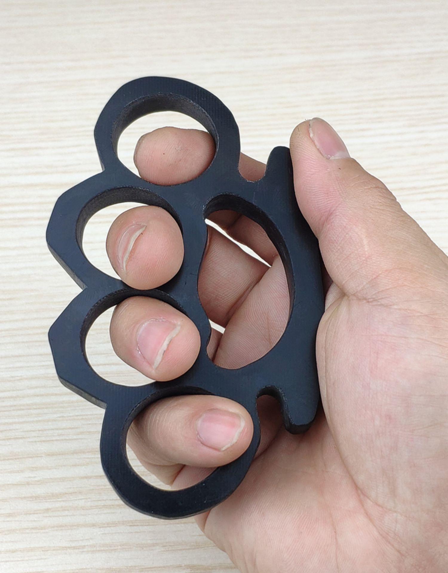 

Silver and Black Thin Steel Brass knuckle dusters,Self Defense Personal Security Women's and Men's self-defense Pendant45