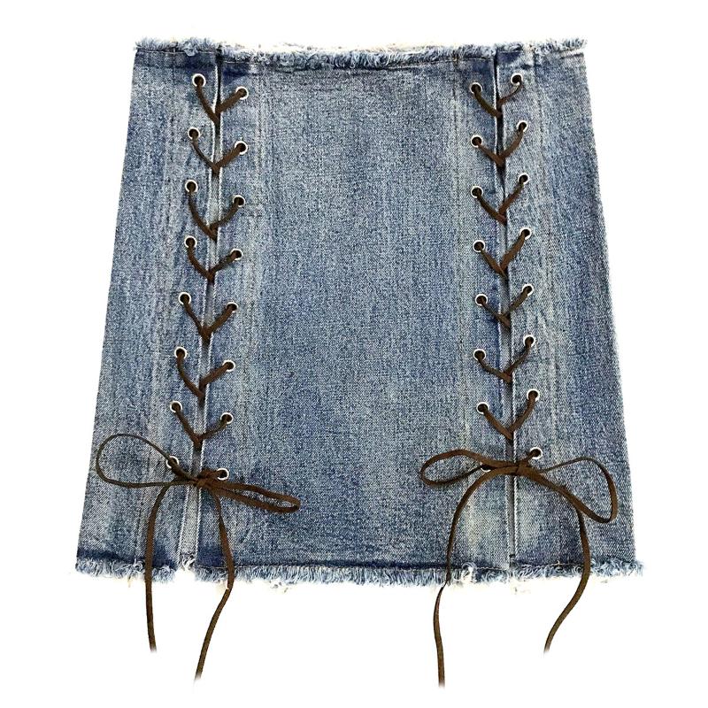 

Faldas Mujer Moda 2020 Saia Jeans Feminina New European American Denim Skirt Women Nightclub Sexy Mini High Waisted Skirt Women, Blue