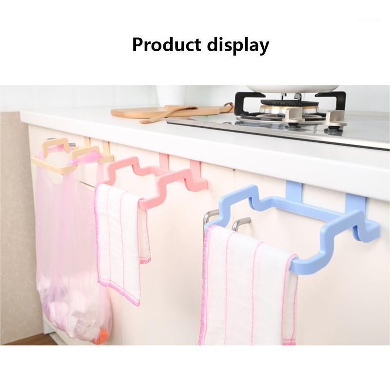 

Storage Racks Plastic Kitchen Trash Storage Bag Hanging Rack Trash Bag Holder Kitchen Cupboard Hanger Shelf Wipers Rack1, Beige