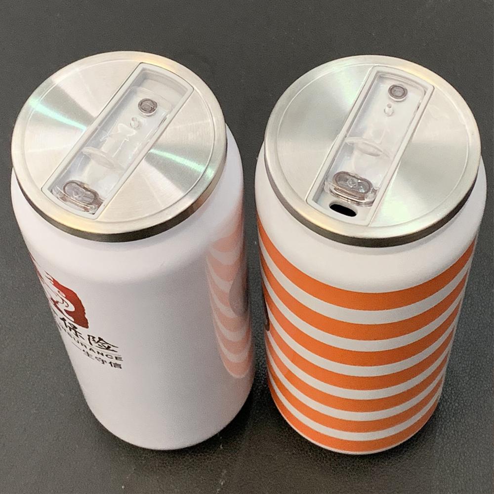 

12oz Sublimation Cola Can DIY 350ml Water Bottle Thermos Double Walled Stainless Steel Cola Shape Tumblers Insulated Vacuum with Lid New, White