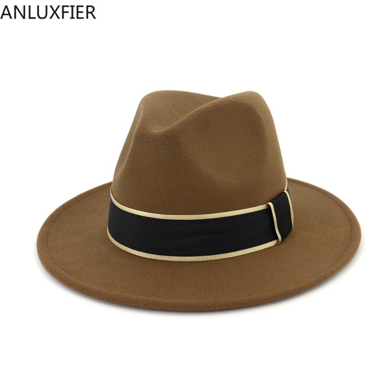 

H7571 Fall Winter Fedoras Hat Women's Fashion Flat Brim Jazz Cap Ladies Wide Ribbon Fashion Elegant Shopping Casual Caps, Grey