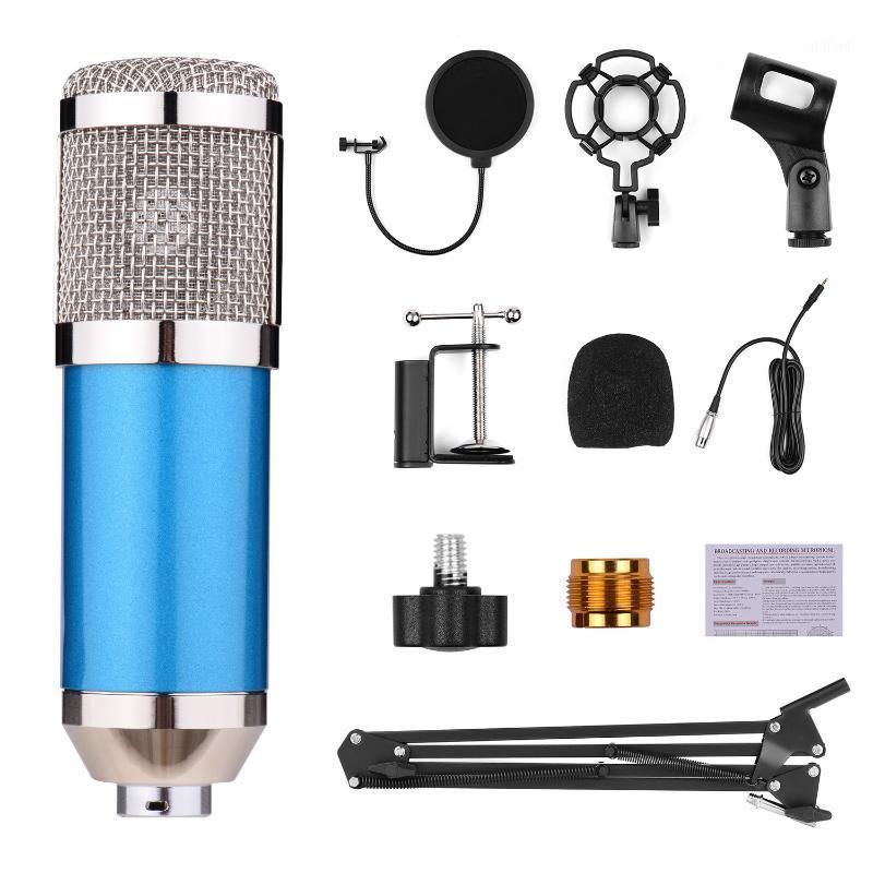 

Condenser Microphone Kit with Mic Windscreen Mount Suspension Scissor Arm Stand Mounting Clamp Filter Audio Cable mic1
