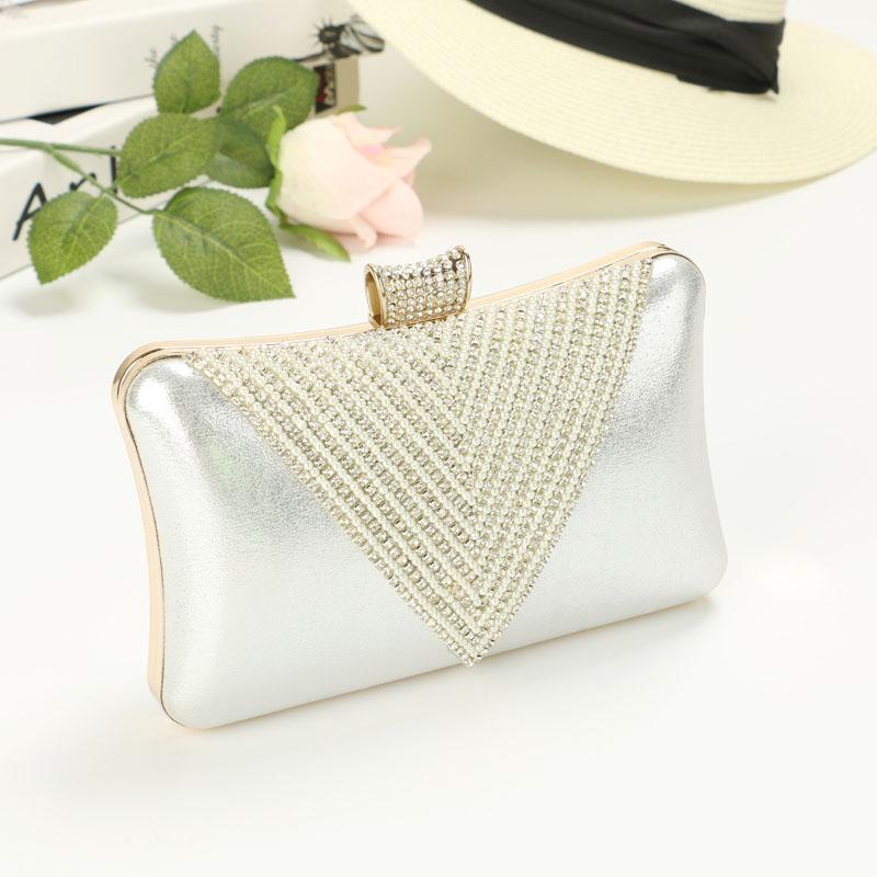 

Fashion Bag 2021 Bling Crystal Cocktail Purse Handbag Women Money Clutch Purse Evening Bags 5 Colors1, Golden