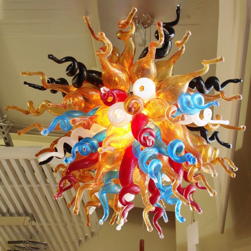 

Hot sale modern led chandeliers home decor colorful art glass chandelier lighting hand blown glass chandelier