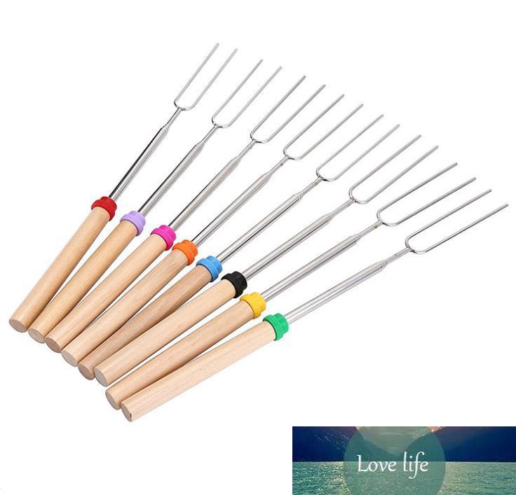 

Camping Campfire corn Hot Dog Telescoping Barbecue Roasting Fork Sticks Skewers BBQ forks random color SN1166, As pic