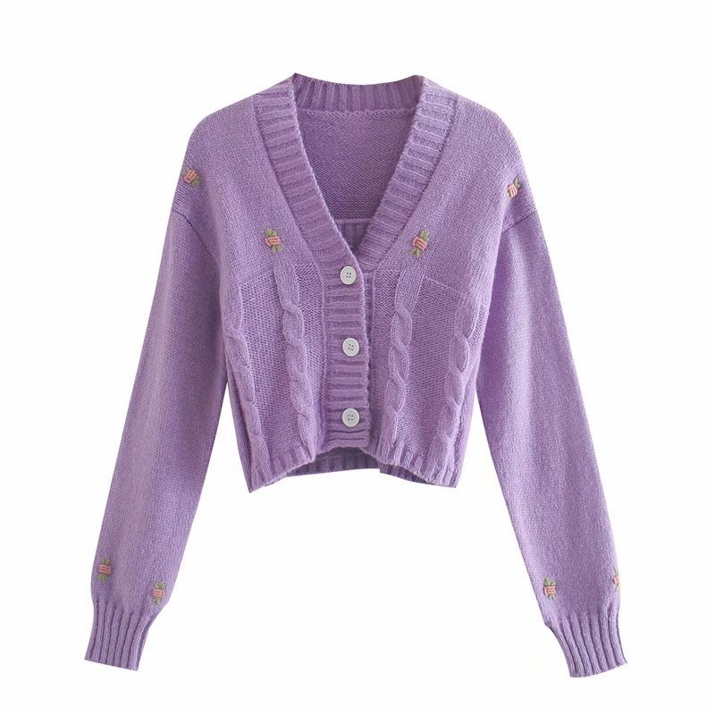 

2021 New Sexy Neck Short Cardigan Summer Sequin Bows Ladies Casual Purple Sweaters Feminine Mesh Shirts VTA2