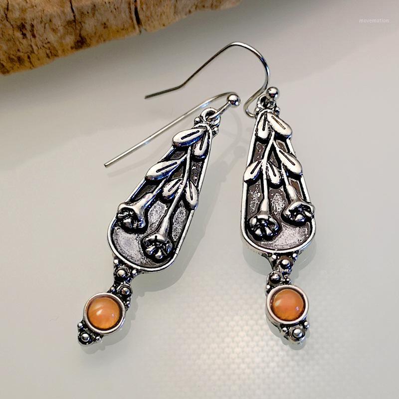 

Creative Vine Flowers Salmon Red Coral Drop Earrings Fashion Retro Women Dangle Earring Jewelry for Female Friend Best Gift1