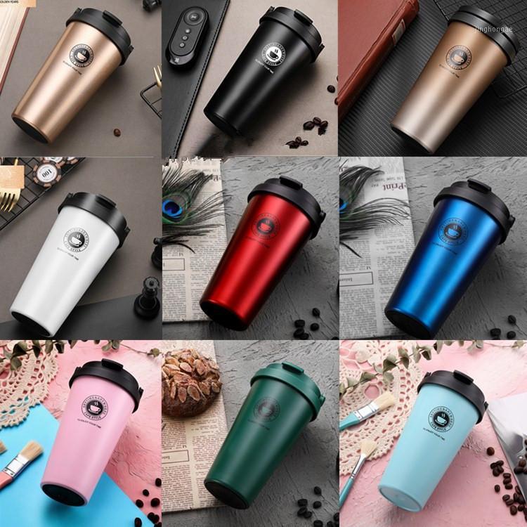 

500ml/350ml white Stainless Steel Vacuum Flasks Car Thermo Travel mug portable thermoses portable drinkware coffee Thermocup1