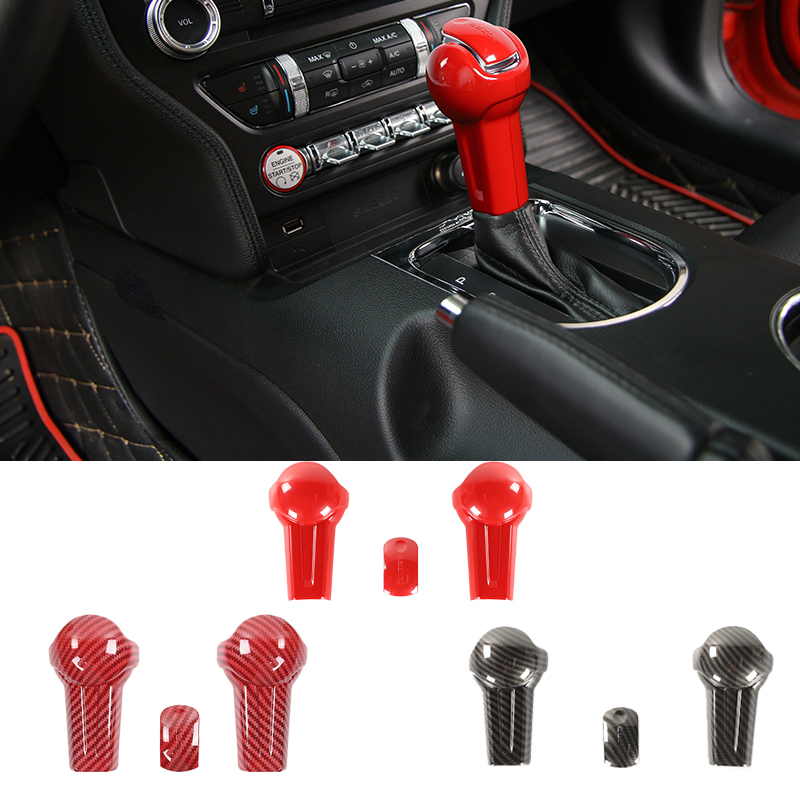 

ABS Car Gear Shift Knob Head Cover Full Shell For Ford Mustang 15+ Interior Accessories