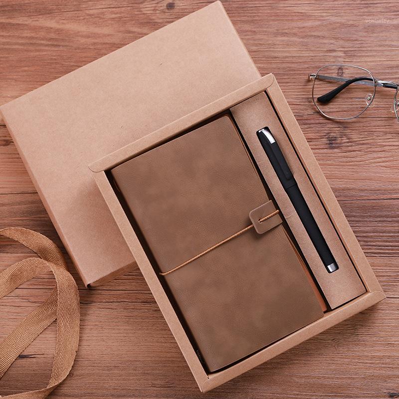 

A6 Vintage Style Notepad Leather Cover Work Notebook Card Bag Hardcover School Office Supply Simple Design Stationery1
