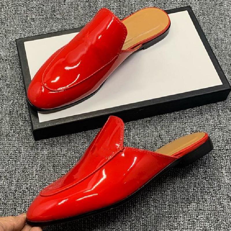 

Flat Shoes Fashion Mules For Women Natural Leather Pointed Toe Slip On Sandalias Women Slipper Summer Sandals Women's Shoes New, As show